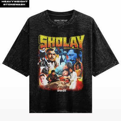 Sholay Stonewash Oversized T-shirt.