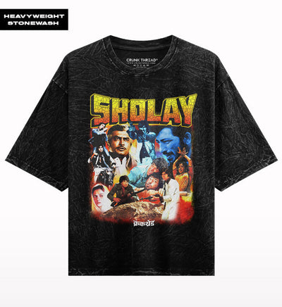Sholay Stonewash Oversized T-shirt.