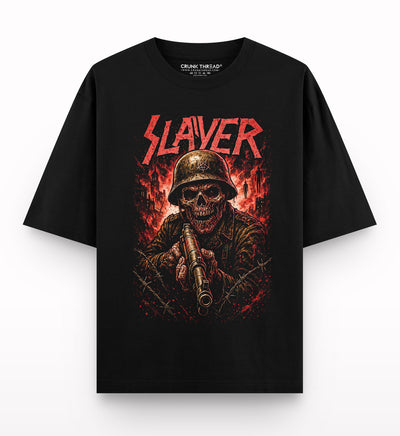 Skeletal-on-duty-oversized-t-shirt - Crunk Thread