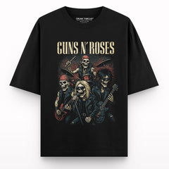 Skeleton Rock Band Oversized T-shirt