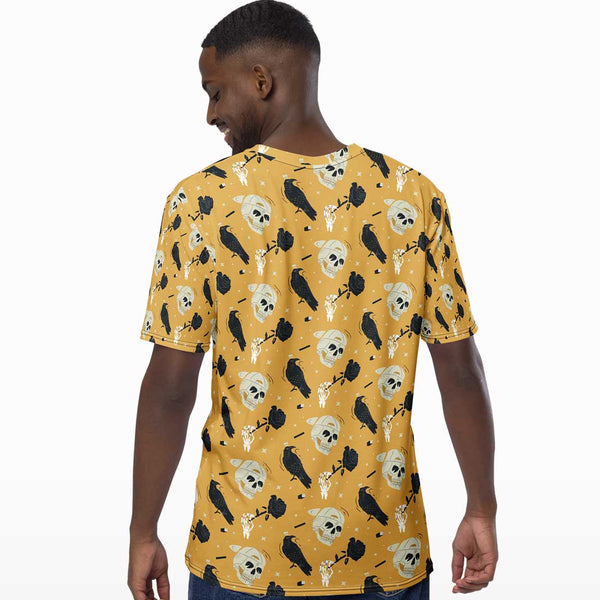 Skull Pattern All Over Print T-shirt - Crunk Thread