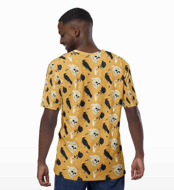 Skull Pattern All Over Print T-shirt