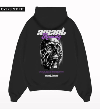 Social Anxiety Oversized Hoodie.