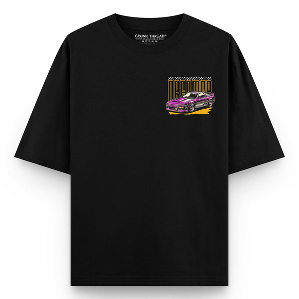 Sports-car-dreamer-black-oversized-t-shirt-front - Crunk Thread