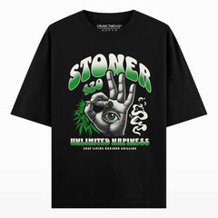 Stoner 420 Unlimited Happiness Oversized T-shirt.