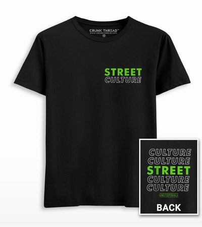 Street Culture Front-Back Printed T-shirt - Crunk Thread