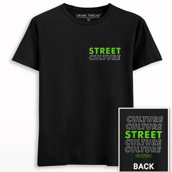 Street Culture Front-Back Printed T-shirt - Crunk Thread