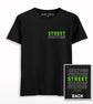 Street Culture Front-Back Neon Green Printed T-shirt