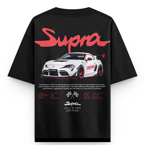 Supra-oversized-t-shirt-black-back - Crunk Thread