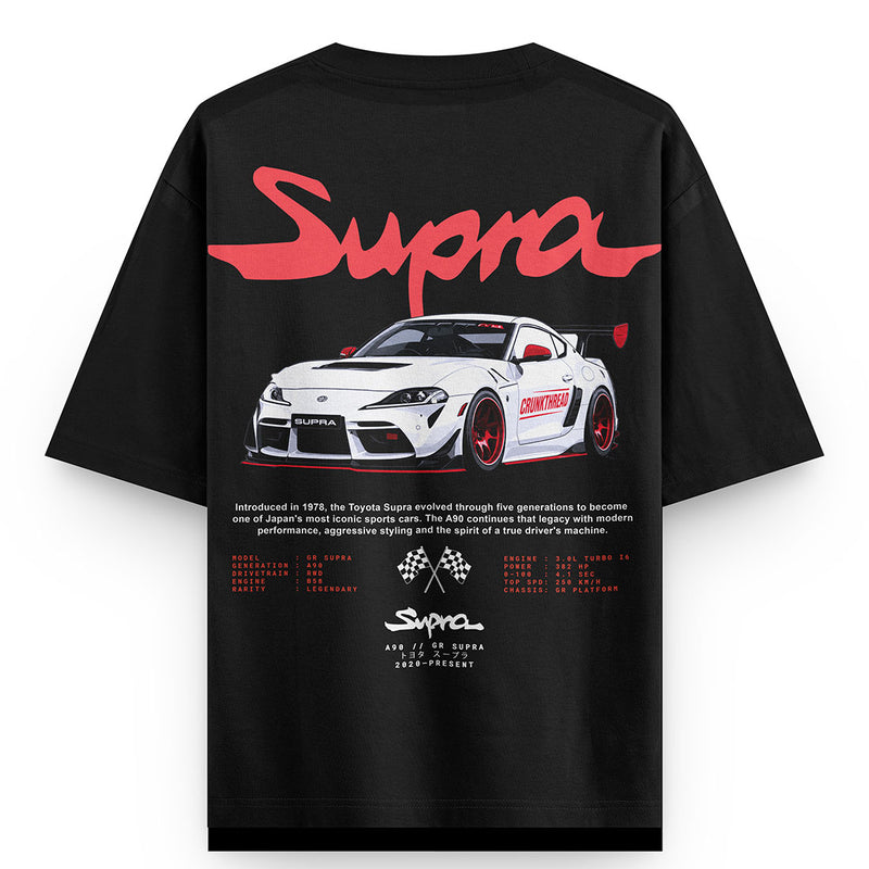 Supra-oversized-t-shirt-black-back - Crunk Thread