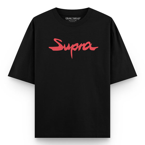 Supra-oversized-t-shirt-black-front - Crunk Thread