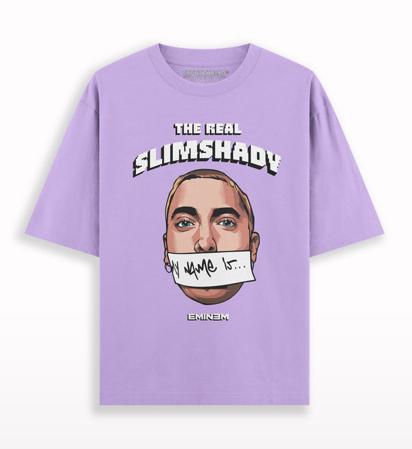 The Real Slimshady Eminem Oversized T-shirt Lavender