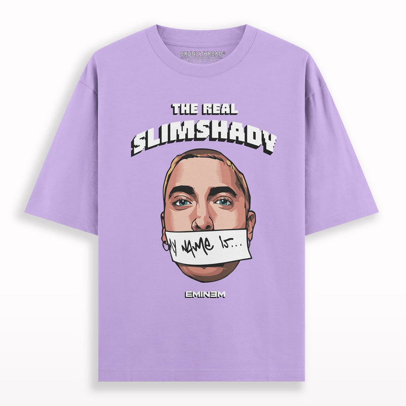 The Real Slimshady Eminem Oversized T-shirt Lavender