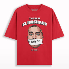 The Real Slimshady Eminem Oversized T-shirt Red