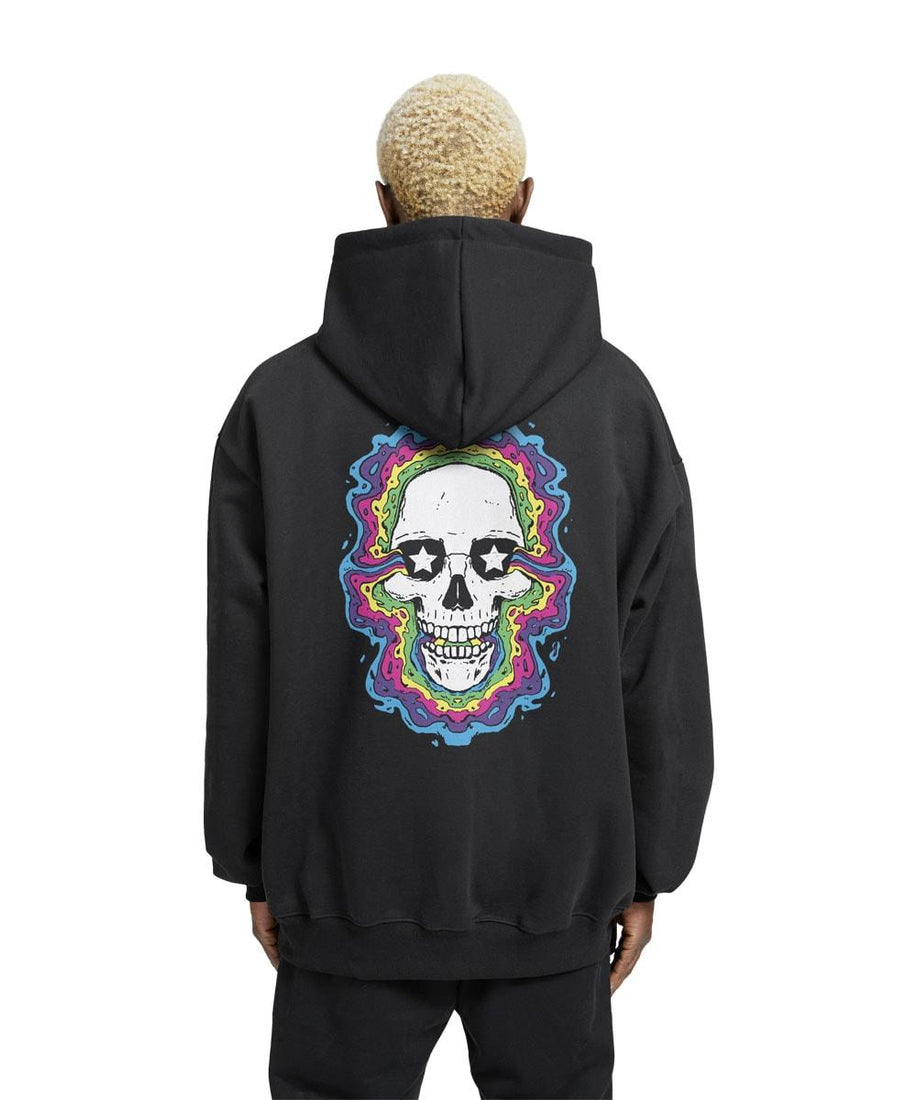 Trippy Relaxed Fit Drop Shoulder Hoodie - Crunk Thread