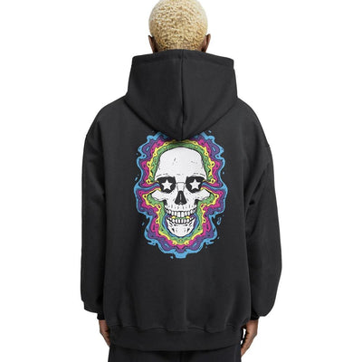 Trippy Relaxed Fit Drop Shoulder Hoodie - Crunk Thread