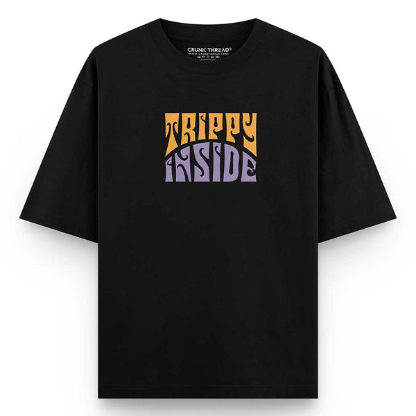 Trippy-Inside-Oversized-t-shirt-front - Crunk Thread