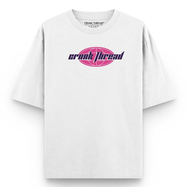 Trippy-vision-oversized-t-shirt-front-white - Crunk Thread