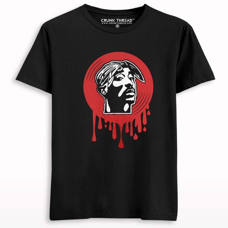 2pac Dripping Vinyl T-shirt