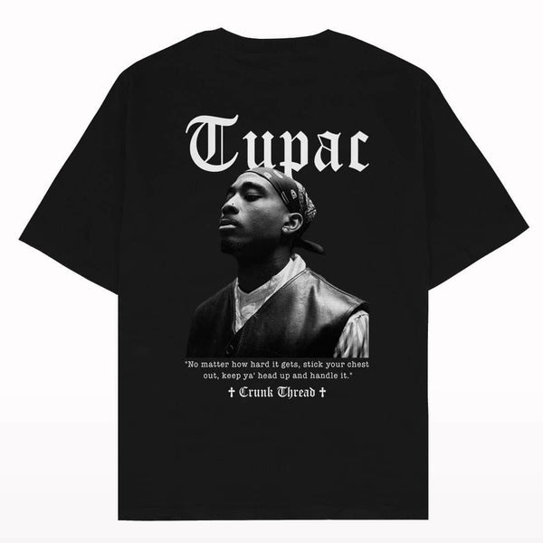 Tupac Grayscale Oversized T-shirt - Crunk Thread