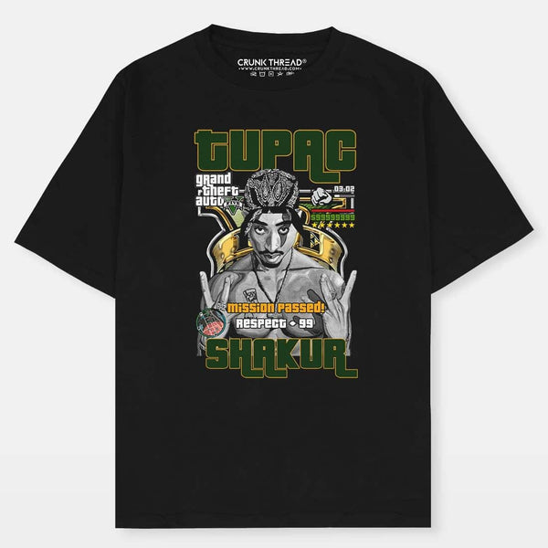 Tupac GTA Oversized T-shirt - Crunk Thread