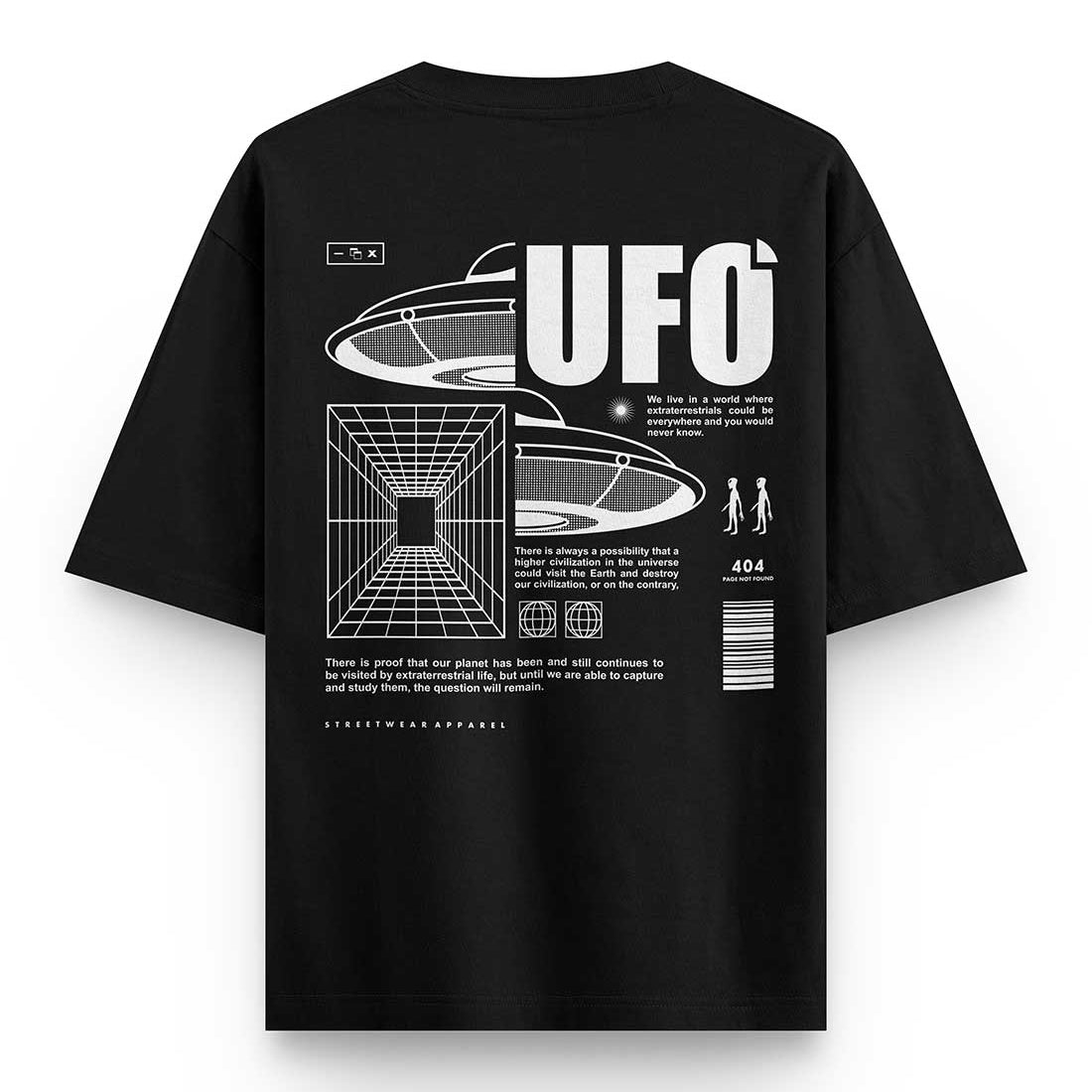 UFO 404 Page Not Found Oversized T-shirt