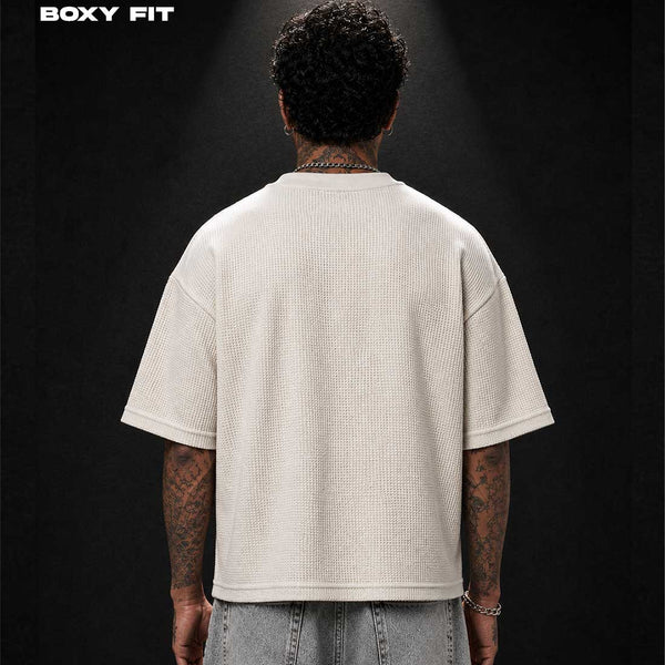 Waffle-knit-boxxy-fit---off-white-back - Crunk Thread