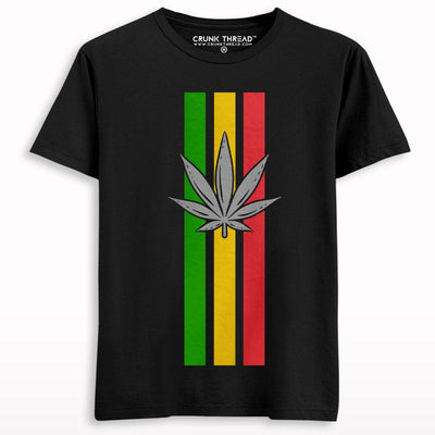 Weed Stripe Print T-shirt - Crunk Thread