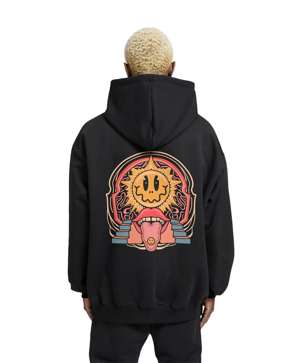 Acid Trippy Relaxed Fit Drop Shoulder Hoodie