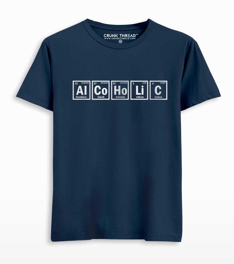 Alcoholic Periodic Table Print T-shirt - Crunk Thread