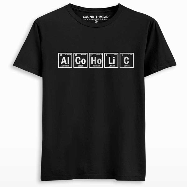 Alcoholic Periodic Table Print T-shirt - Crunk Thread