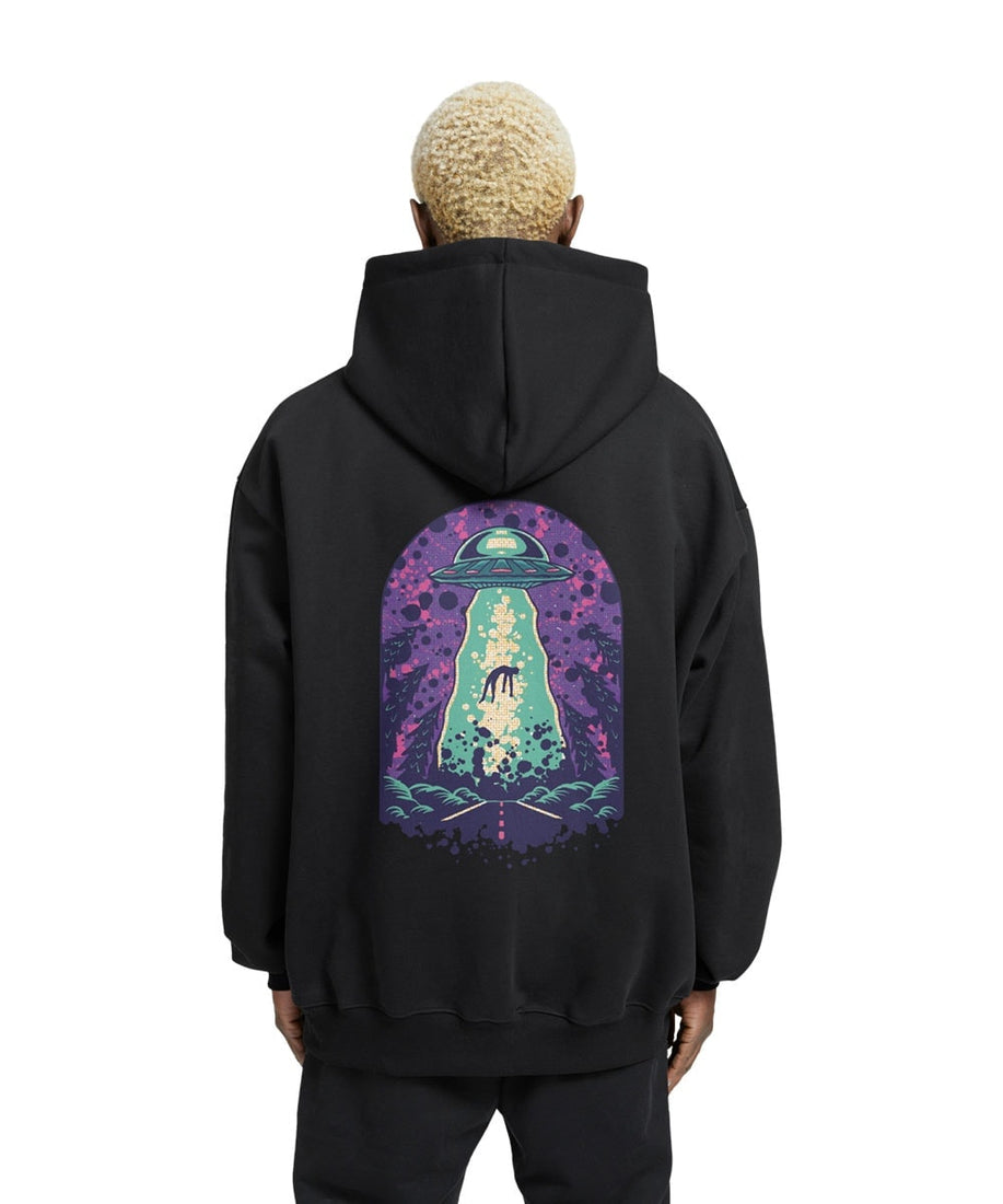 Alien Abduction Relaxed Fit Drop Shoulder Hoodie - Crunk Thread