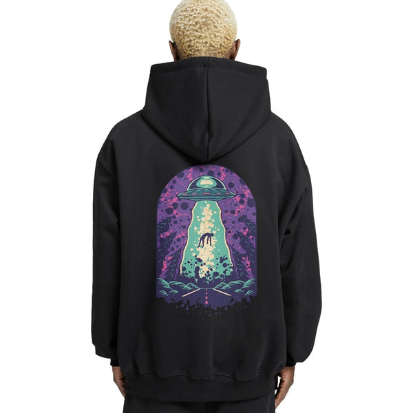 Alien Abduction Relaxed Fit Drop Shoulder Hoodie - Crunk Thread