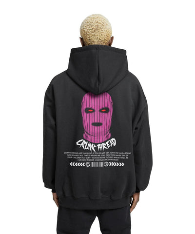 Balaclava Relaxed Fit Drop Shoulder Hoodie - Crunk Thread
