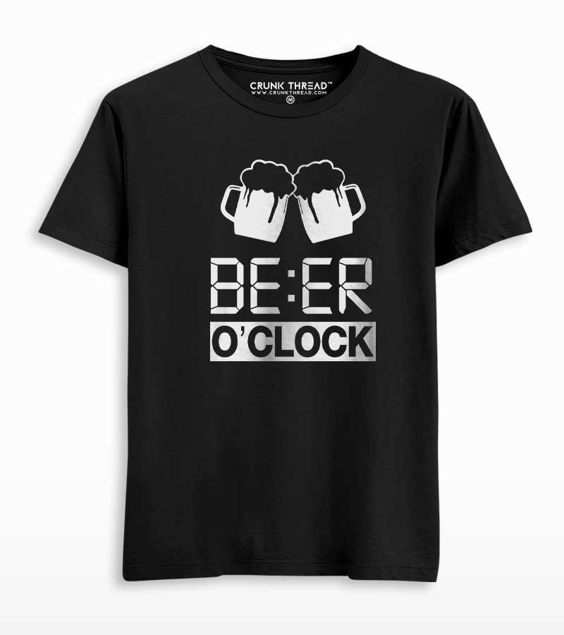 Beer O'Clock Printed T-shirt - Crunk Thread