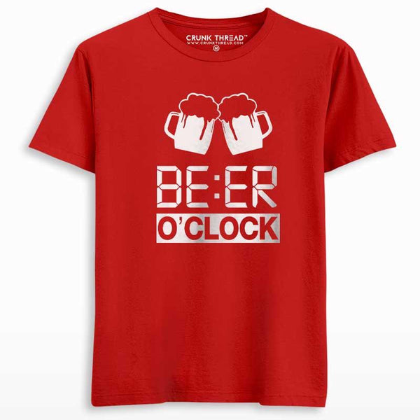 Beer O'Clock Printed T-shirt - Crunk Thread
