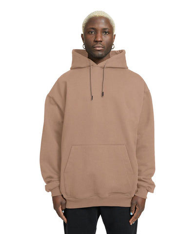 Plain Relaxed Fit Drop Shoulder Beige Hoodie - Crunk Thread