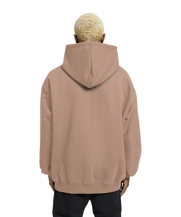 Plain Relaxed Fit Drop Shoulder Beige Hoodie