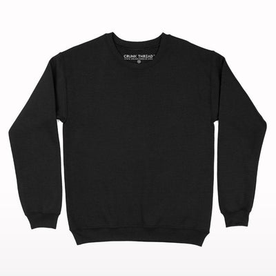 Black Plain Fleece Sweatshirt - Crunk Thread