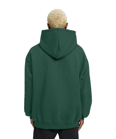 Plain Relaxed Fit Drop Shoulder Bottle Green Hoodie - Crunk Thread