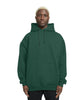 Plain Relaxed Fit Drop Shoulder Bottle Green Hoodie