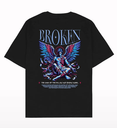 Broken Angel Oversized T-shirt - Crunk Thread