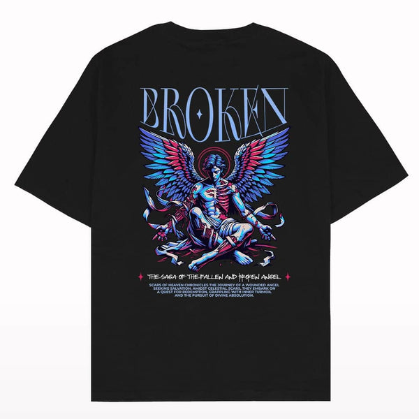 Broken Angel Oversized T-shirt - Crunk Thread