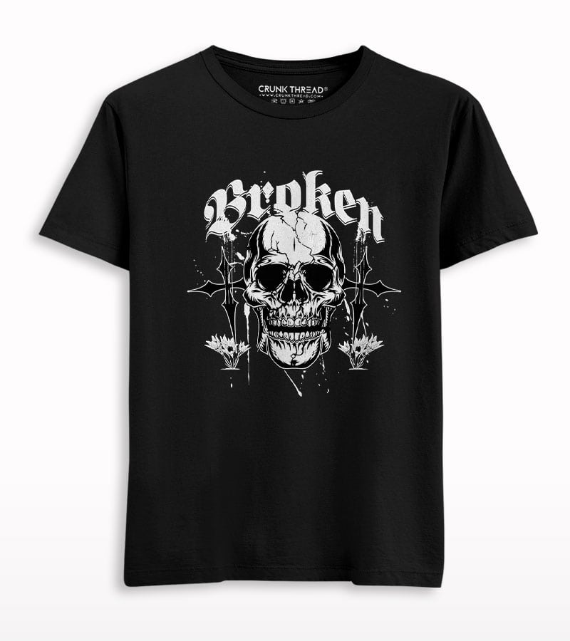 Broken skull T-shirt - Crunk Thread