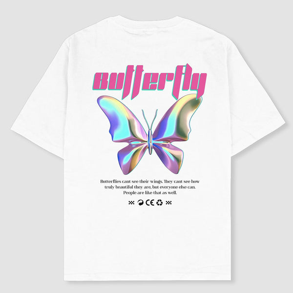 Butterfly Y2k Graphic Oversized T-shirt - Crunk Thread