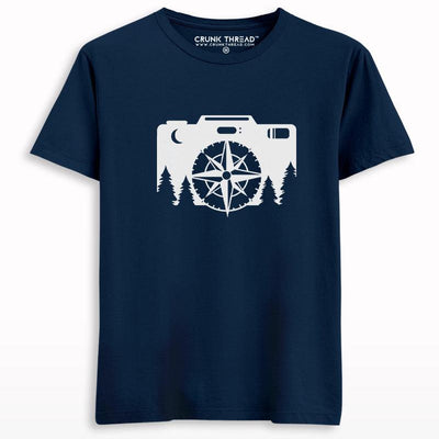 Camera and Compass Travel T-shirt - Crunk Thread