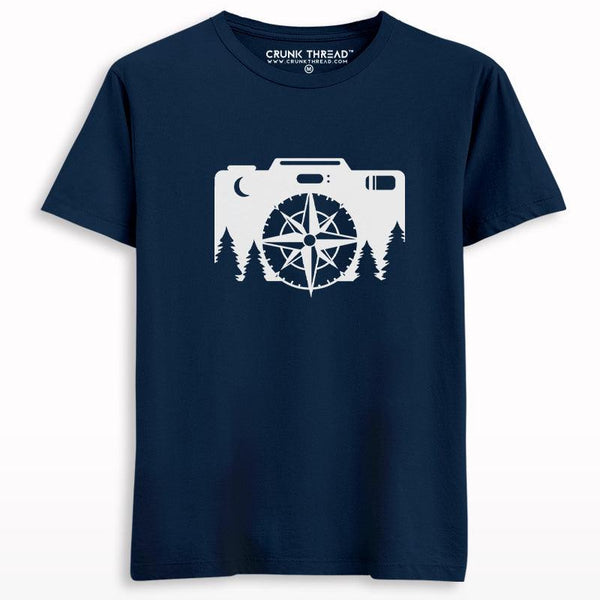 Camera and Compass Travel T-shirt - Crunk Thread