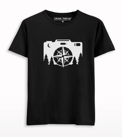 Camera and Compass Travel T-shirt - Crunk Thread