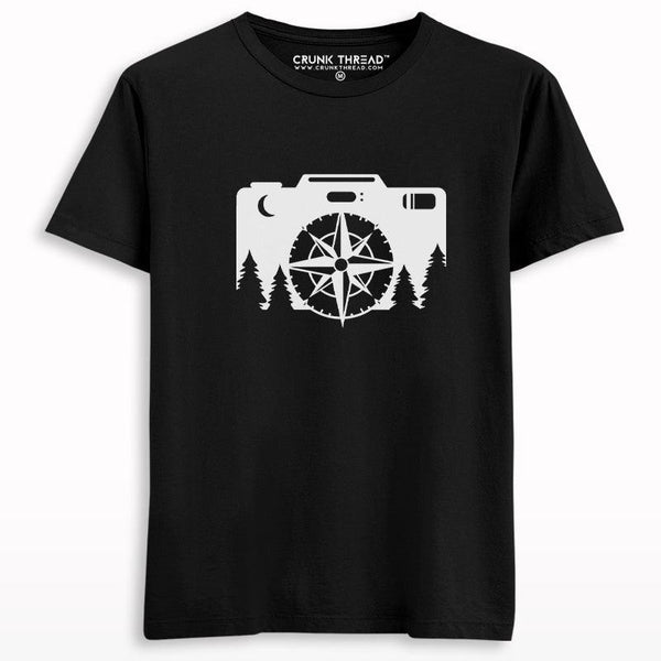 Camera and Compass Travel T-shirt - Crunk Thread