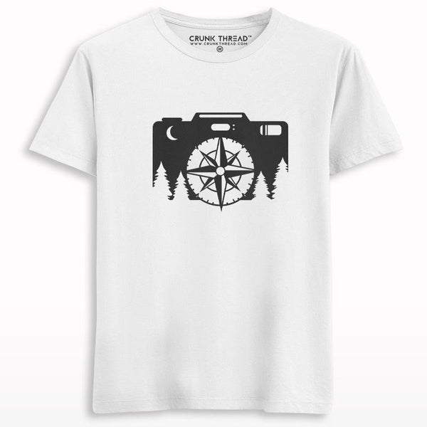 Camera and Compass Travel T-shirt - Crunk Thread